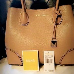 Michael Kors 100% Authentic NWT Luxury Handbag Mecer Gallery Fawn Tote